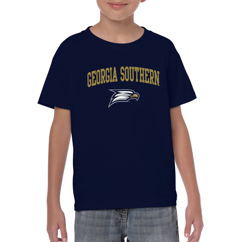 Georgia Southern University Eagles Arch Logo Cotton Youth T-Shirt - Navy