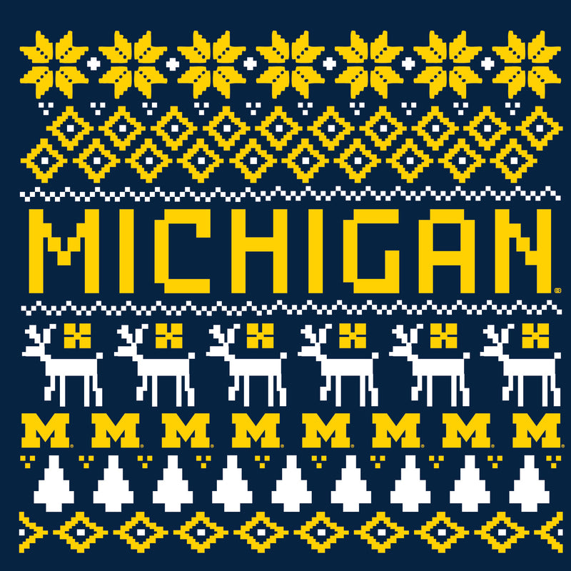 Michigan Holiday Sweater Tee - Navy