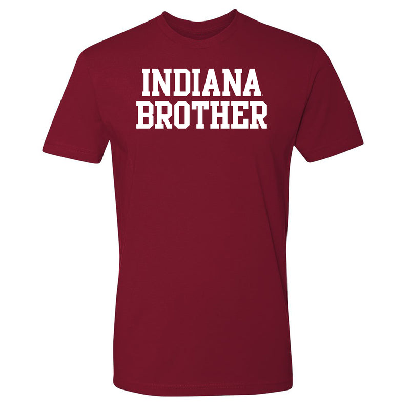 Indiana Hoosiers Basic Block Brother Premium Cotton T Shirt - Cardinal