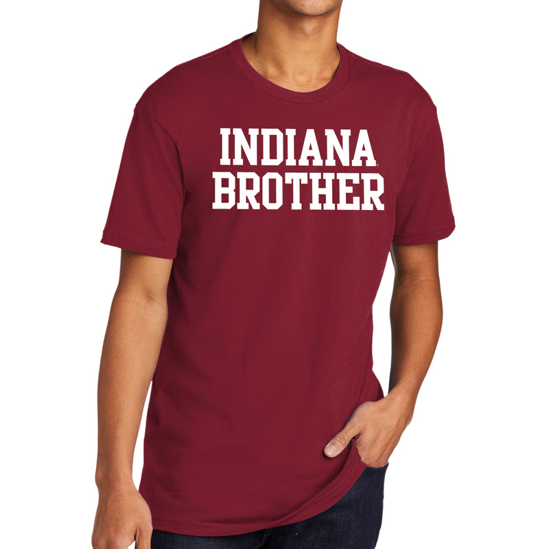 Indiana Hoosiers Basic Block Brother Premium Cotton T Shirt - Cardinal