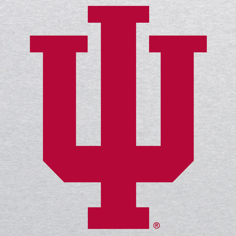 Indiana University Hoosiers Trident Inside Out Crewneck Sweatshirt - Sport Grey