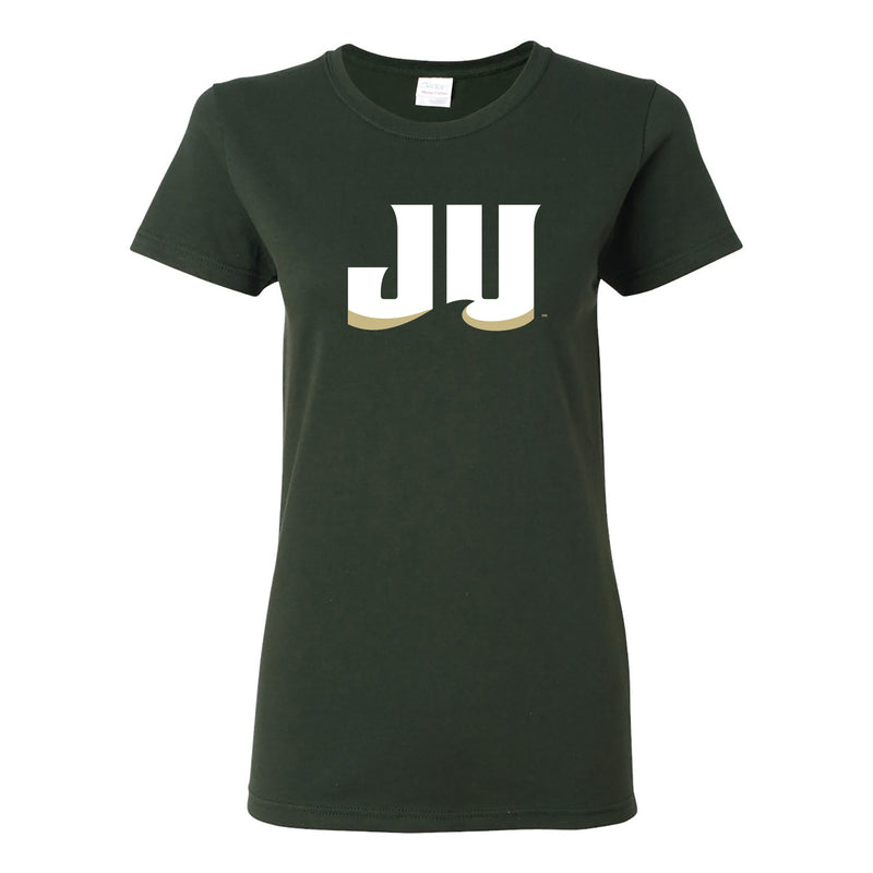 Jacksonville University Dolphins Primary Logo Cotton Womens T-Shirt - Forest