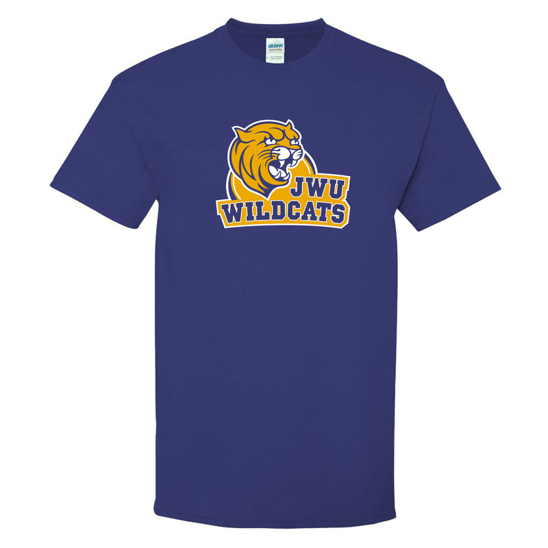 Johnson & Wales University Wildcats Arch Logo Short Sleeve T Shirt - Cobalt