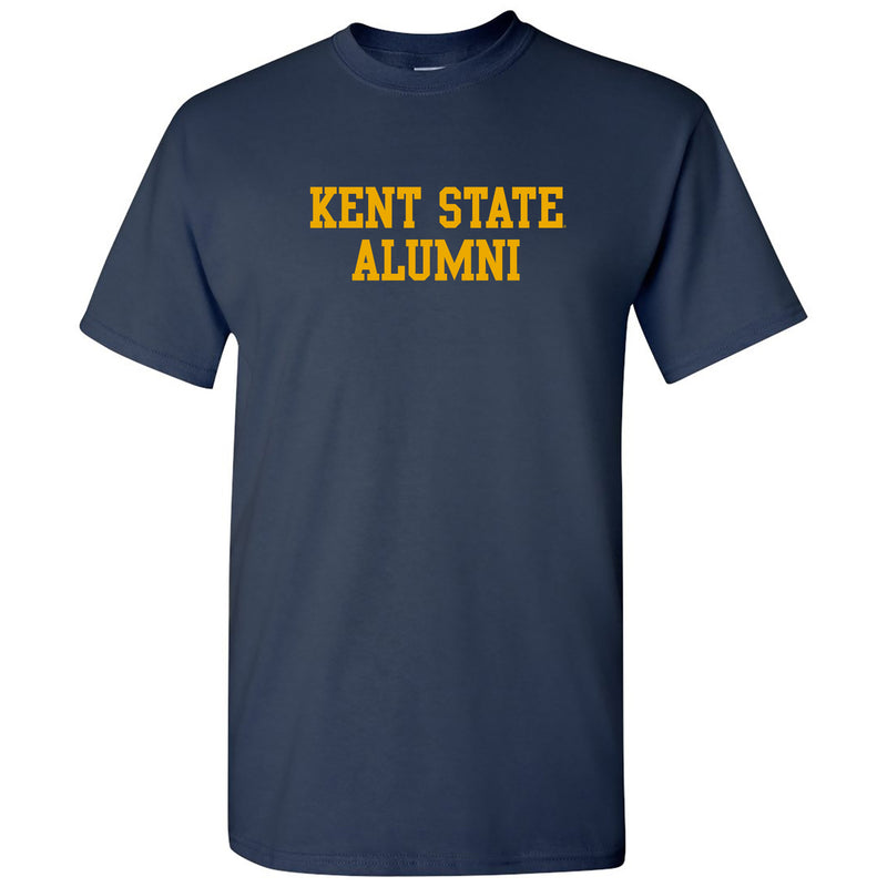 Kent State University Golden Flashes Basic Block Alumni Cotton Short Sleeve T Shirt - Navy