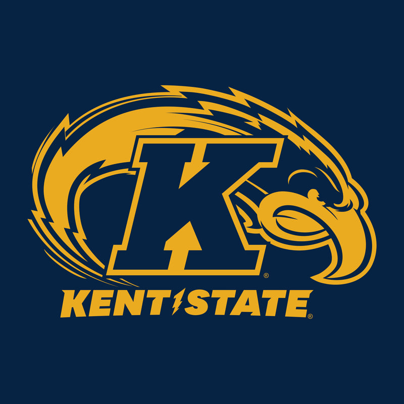 Kent State University Golden Flashes Front Back Print Heavy Blend Hoodie - Navy
