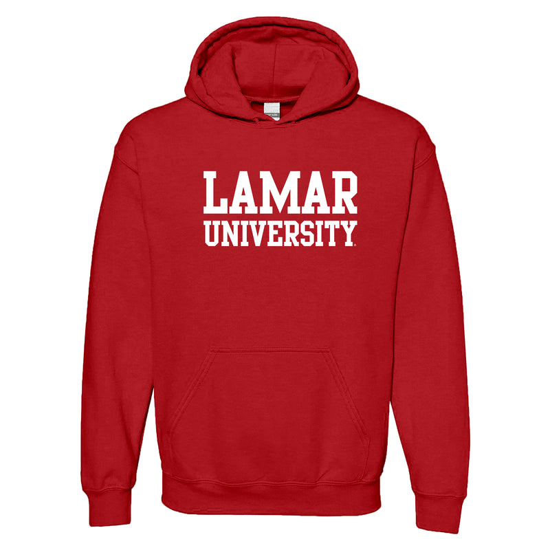 Lamar University Cardinals Basic Block Hoodie - Red
