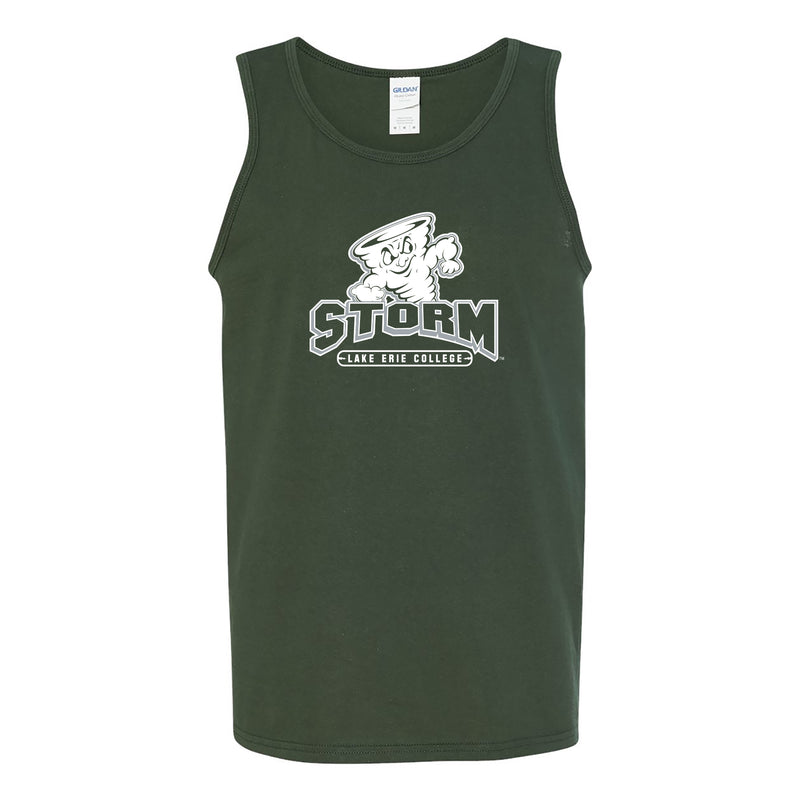 Lake Erie College Storm Primary Logo Tank Top - Forest