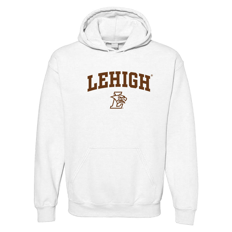 Lehigh University Mountain Hawks Arch Logo Hoodie - White