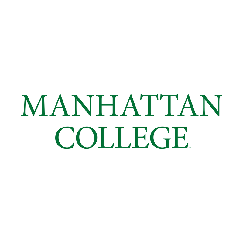 Manhattan College Jaspers Basic Block Long Sleeve T Shirt - White