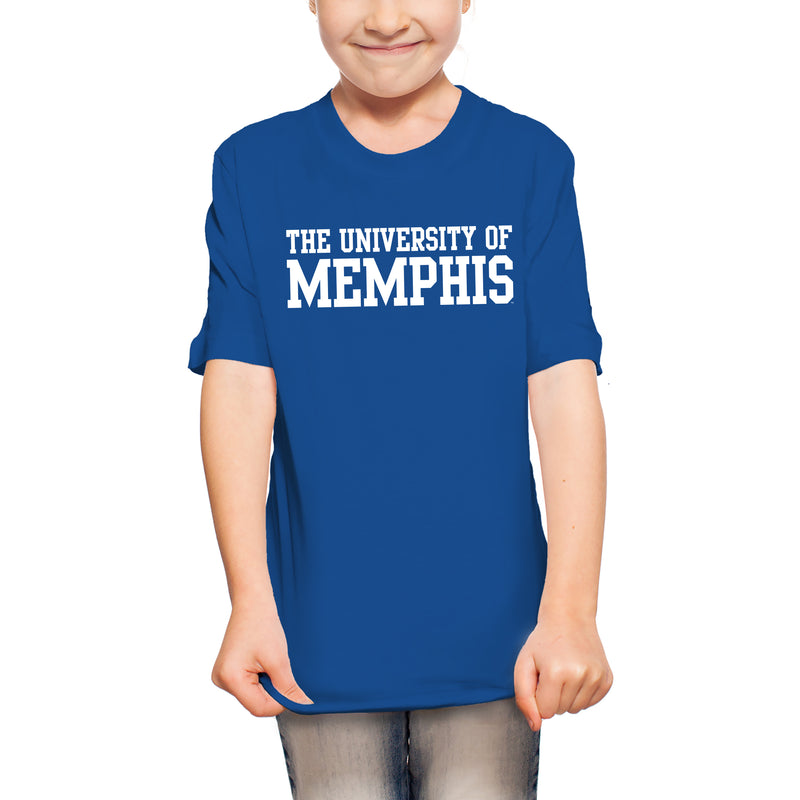 Memphis Tigers Basic Block Youth T-Shirt - Royal