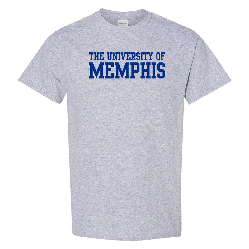 Memphis Tigers Basic Block Short Sleeve T-Shirt - Sport Grey