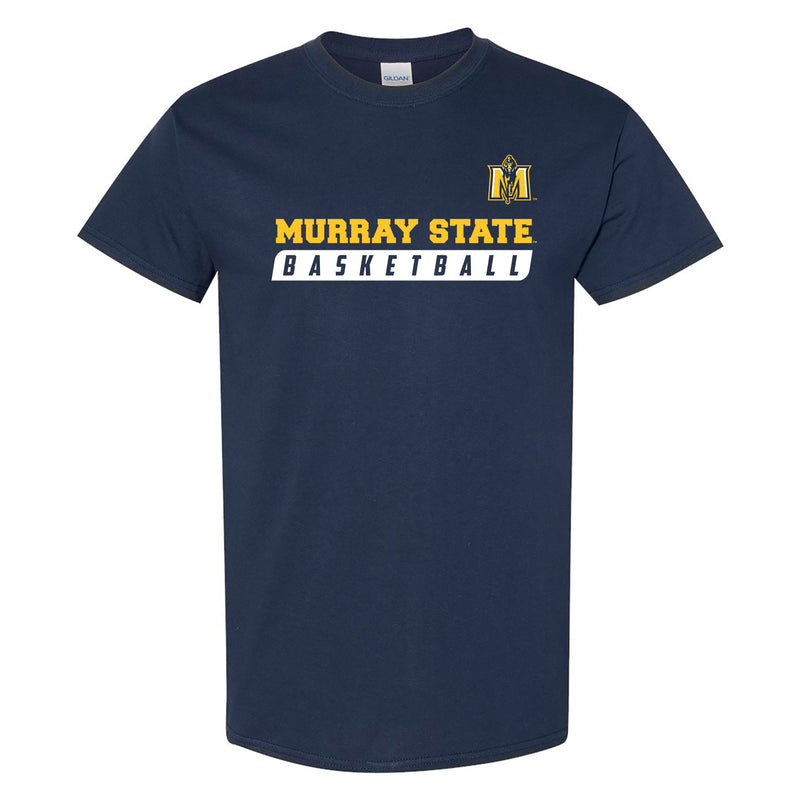 Murray State University Racers Basketball Slant Short Sleeve T Shirt - Navy