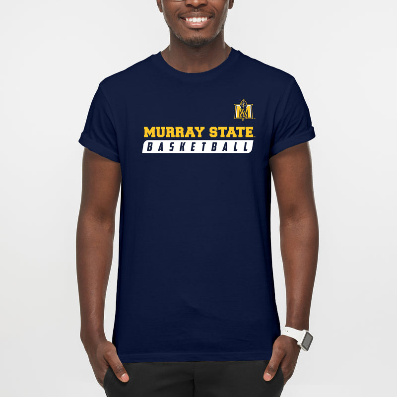 Murray State University Racers Basketball Slant Short Sleeve T Shirt - Navy