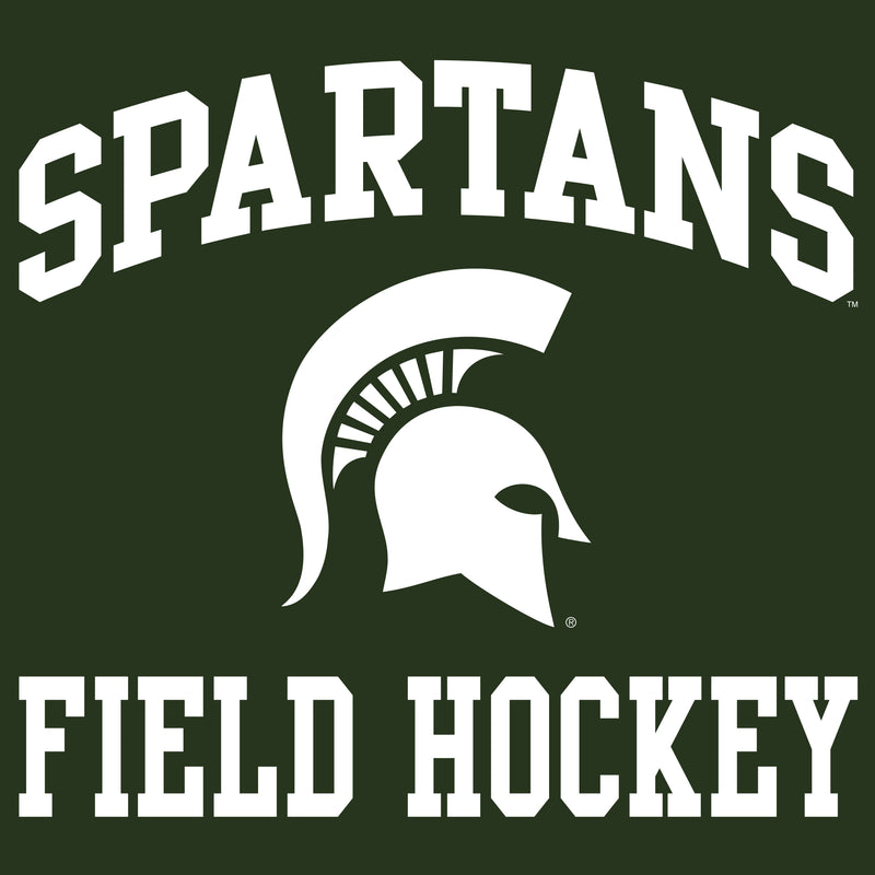 Michigan State University Spartans Arch Logo Field Hockey Long Sleeve T Shirt - Forest