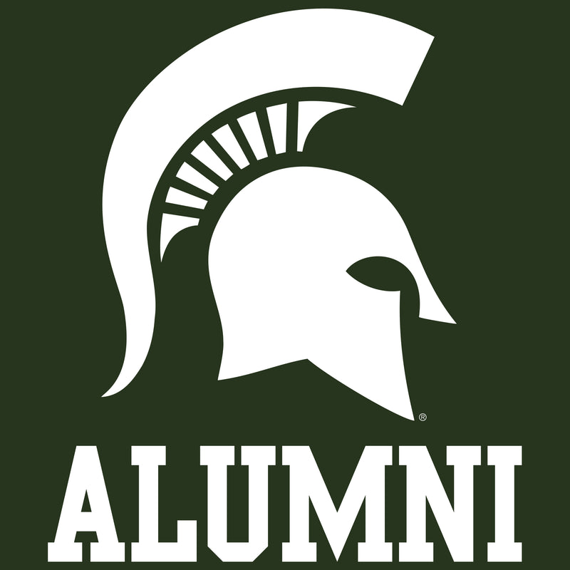 Michigan State University Spartans Primary Logo Alumni Basic Cotton Short Sleeve T Shirt - Forest