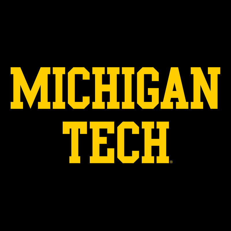 Michigan Technological University Huskies Basic Block Cotton T-Shirt - Black