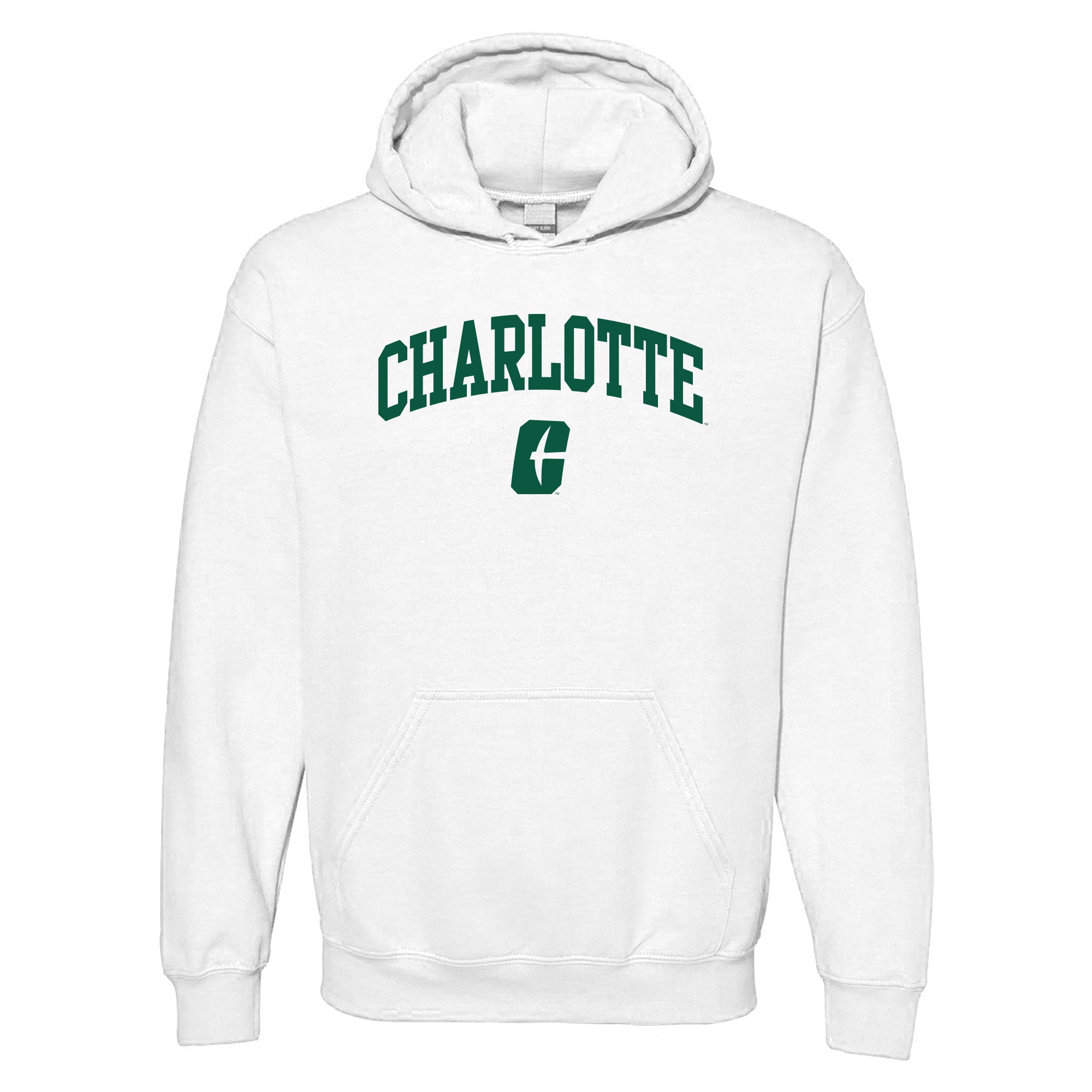 UNC Charlotte Forty Niners Arch Logo Hoodie White