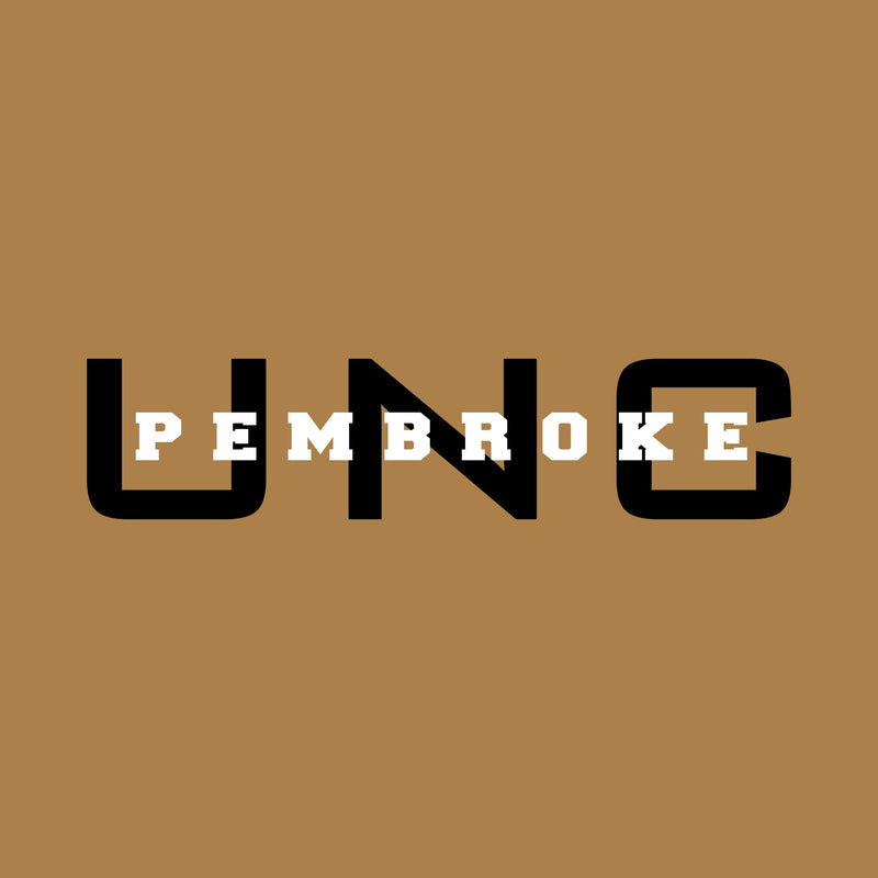 UNC Pembroke Braves Basic Block T Shirt - Old Gold