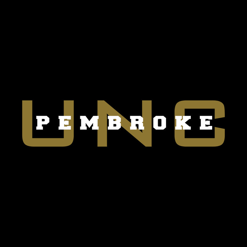 UNC Pembroke Braves Basic Block Hoodie - Black