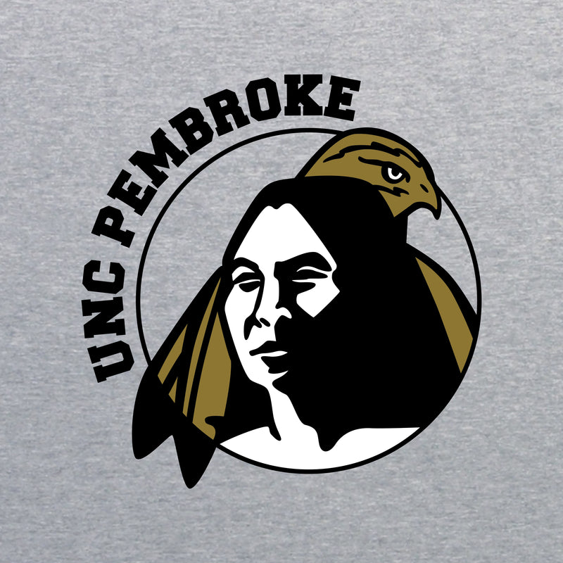 UNC Pembroke Braves Primary Logo Womens T Shirt - Sport Grey