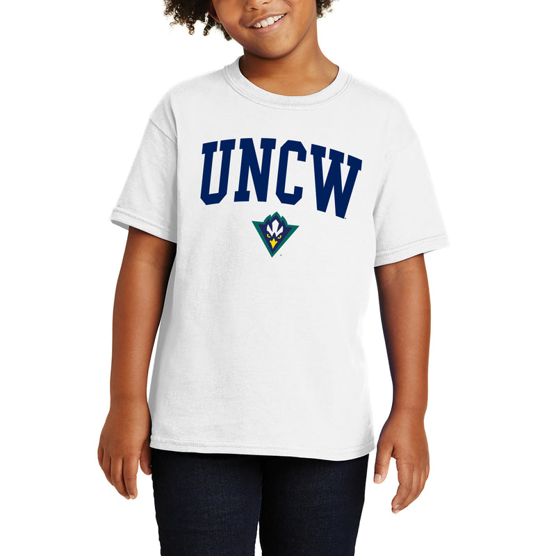 UNC Wilmington Seahawks Arch Logo Youth T Shirt - White