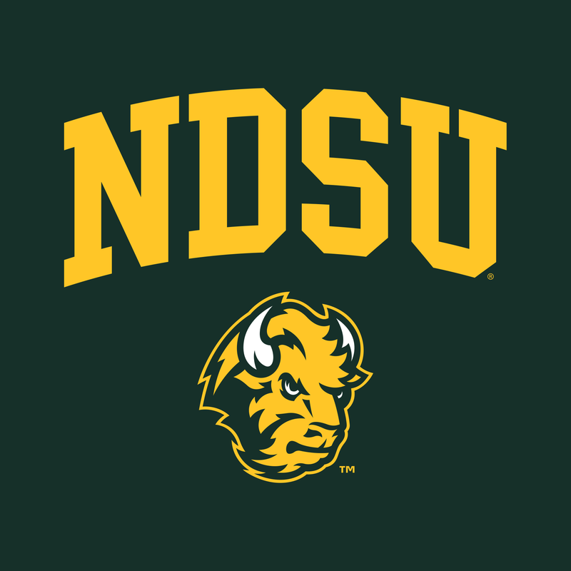 North Dakota State University Bison Arch Logo Short Sleeve Youth T Shirt - Forest