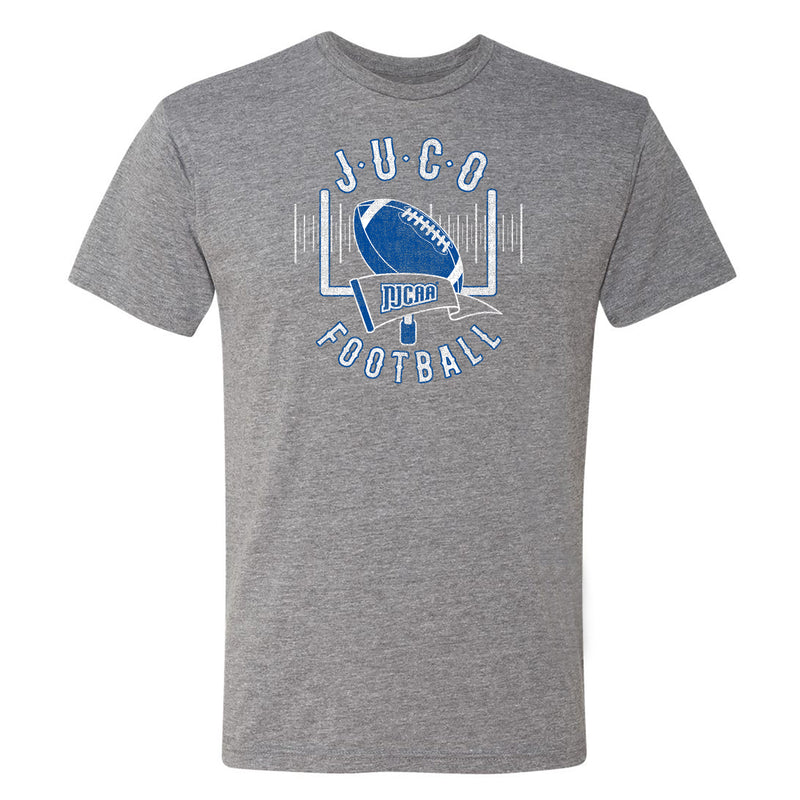 NJCAA JUCO Football Emblem - Junior College Athletics Triblend T Shirt - Premium Heather