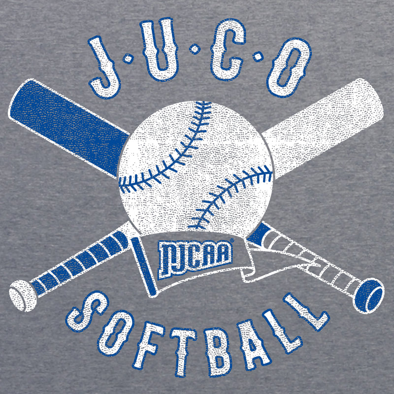 NJCAA JUCO Softball Emblem - Junior College Athletics Triblend T Shirt - Premium Heather