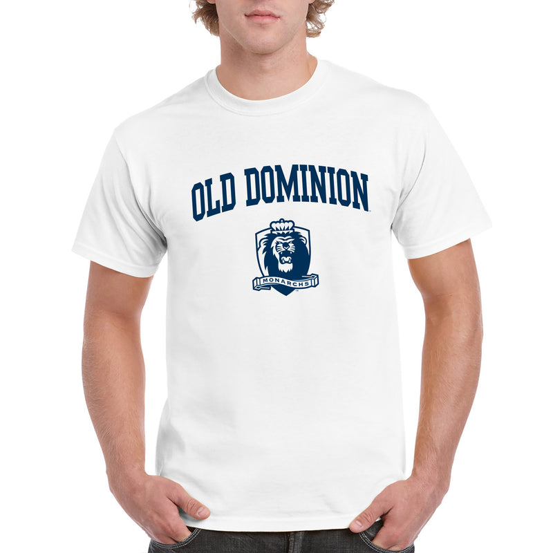 Old Dominion University Monarchs Arch Logo Short Sleeve T Shirt - White