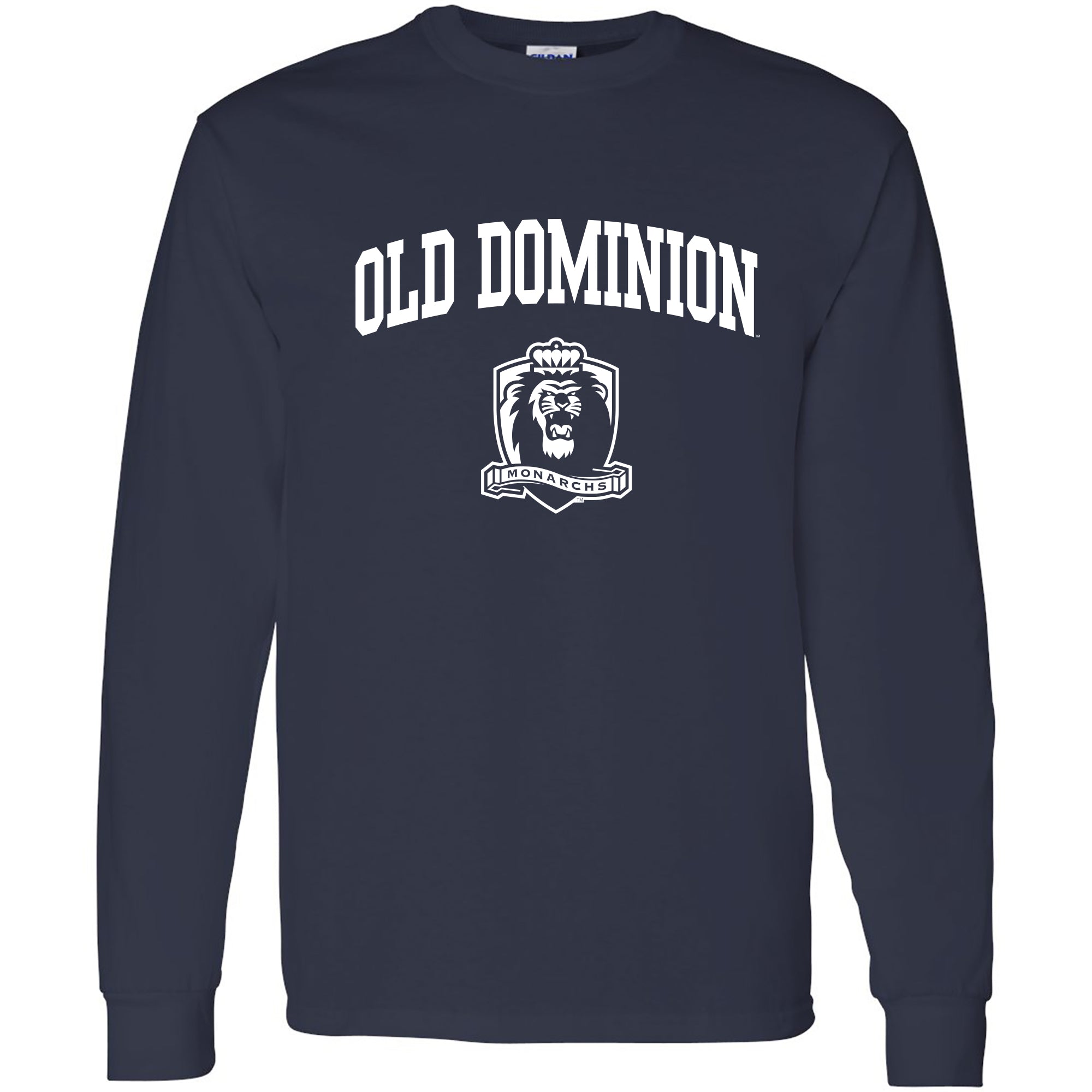 Old Dominion University Monarchs Arch Logo Long Sleeve T-Shirt - Navy