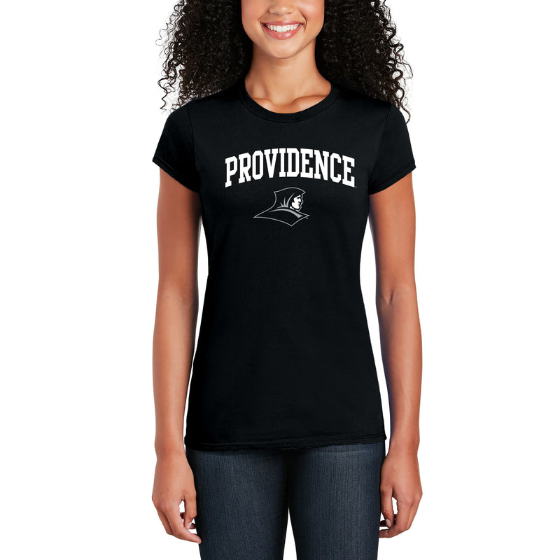 Providence College Friars Arch Logo Womens T-Shirt - Black