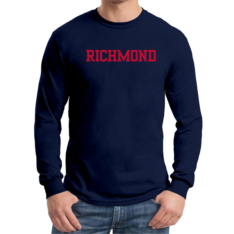 Richmond Spiders Basic Block Long Sleeve T Shirt - Navy