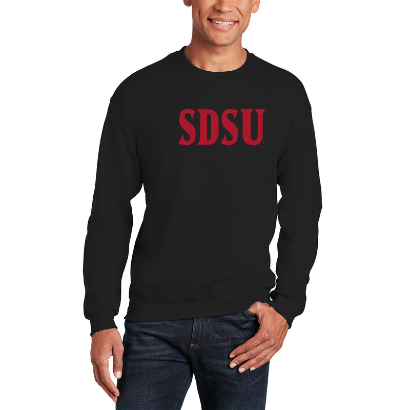 San Diego State Aztecs Basic Block Crewneck Sweatshirt - Black