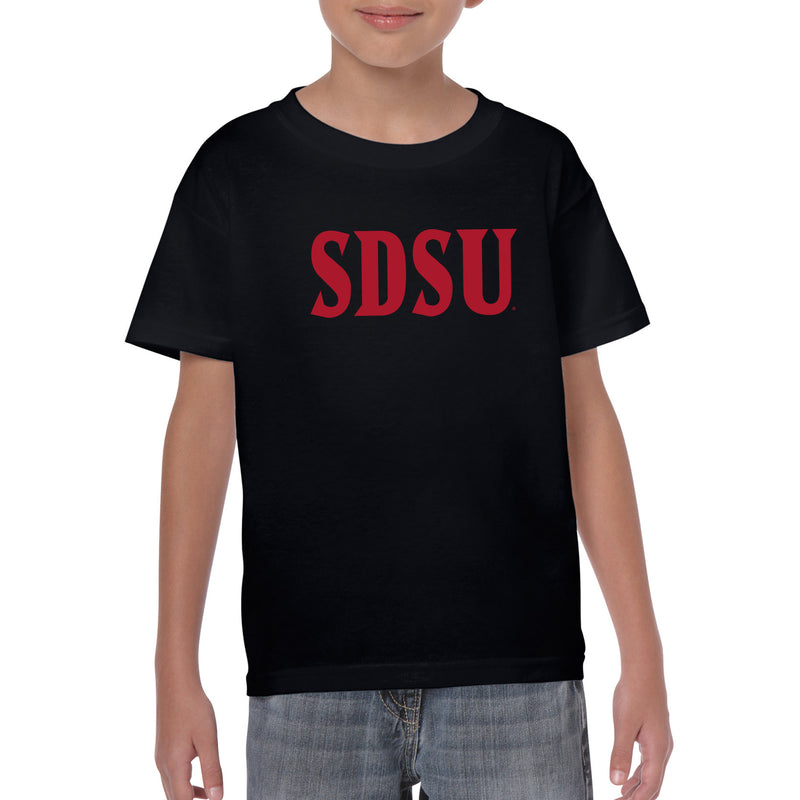 San Diego State Aztecs Basic Block Youth T Shirt - Black