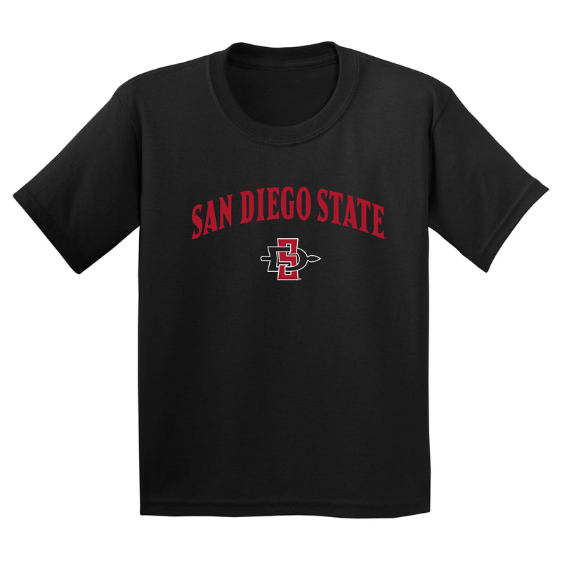 San Diego State Aztecs Arch Logo Youth T Shirt - Black