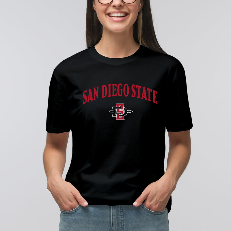 San Diego State Aztecs Arch Logo T Shirt - Black