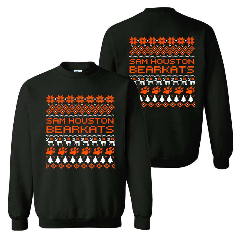 Sam Houston State Holiday Sweater Crewneck - Black