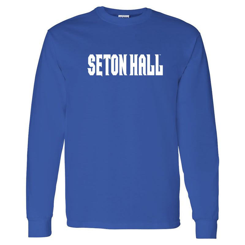 Seton Hall University Pirates Basic Block Long Sleeve T-Shirt - Royal