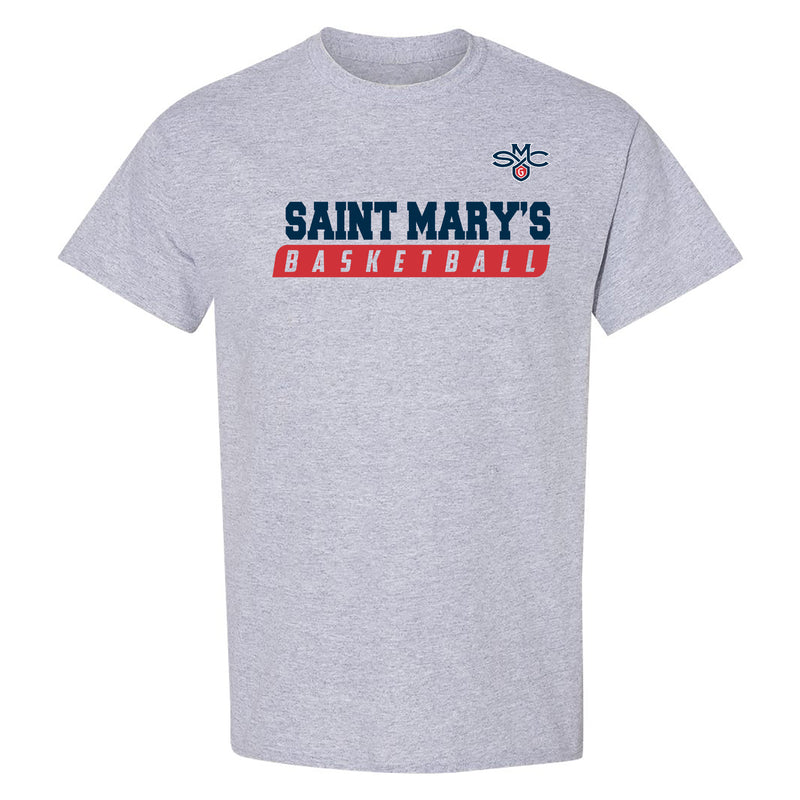 Saint Mary's College Gaels Basketball Slant T Shirt - Sport Grey