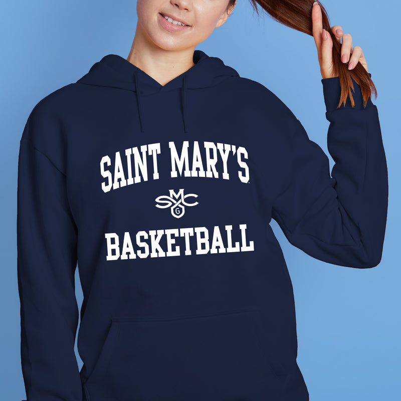 Saint Mary's College Gaels Arch Logo Basketball Hoodie - Navy