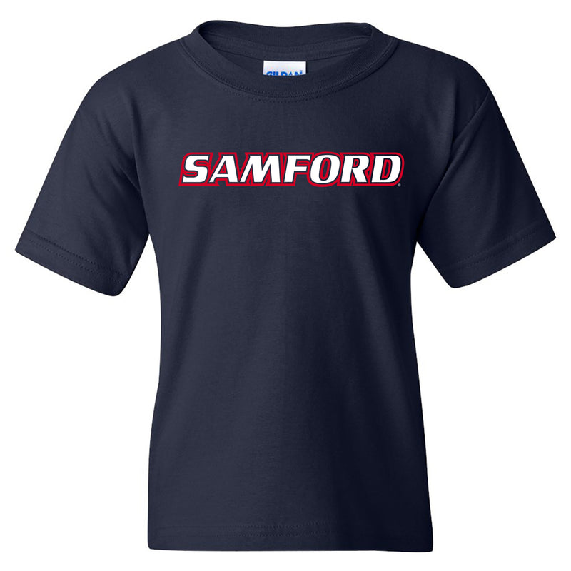 Samford Basic Block Youth T-Shirt - Navy