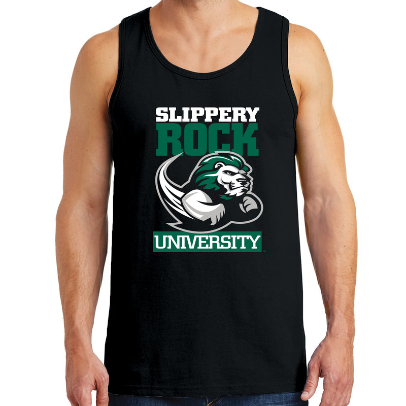 Slippery Rock University The Rock Primary Logo Tank Top - Black