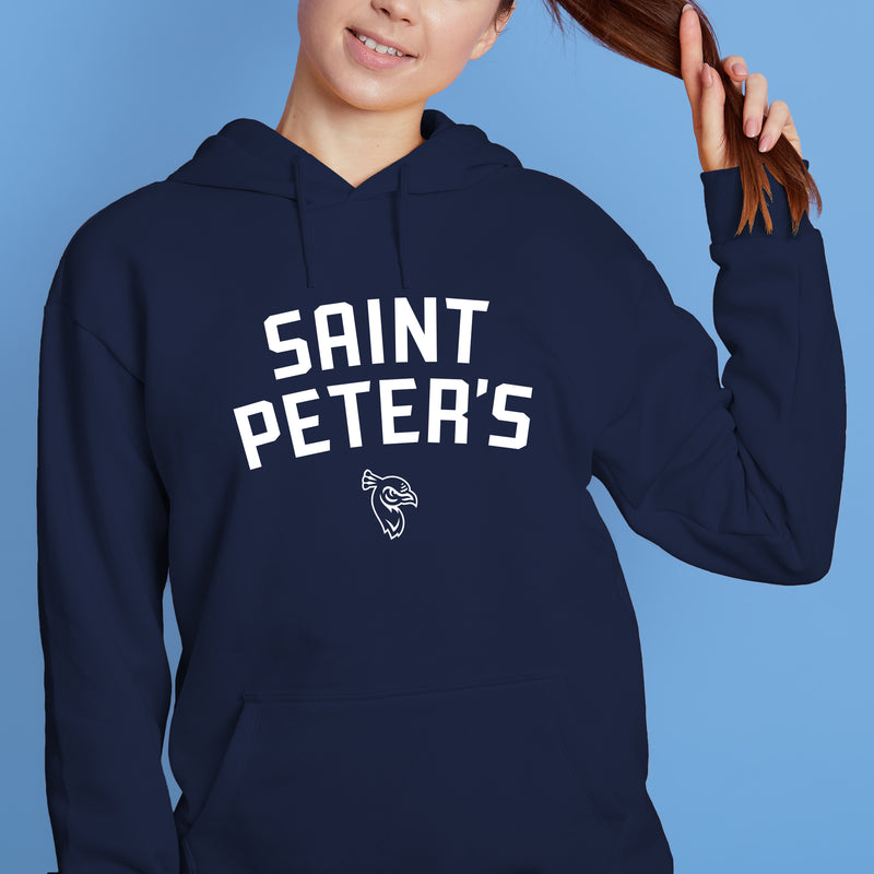 Saint Peter's University Peacocks Arch Logo Hoodie - Navy