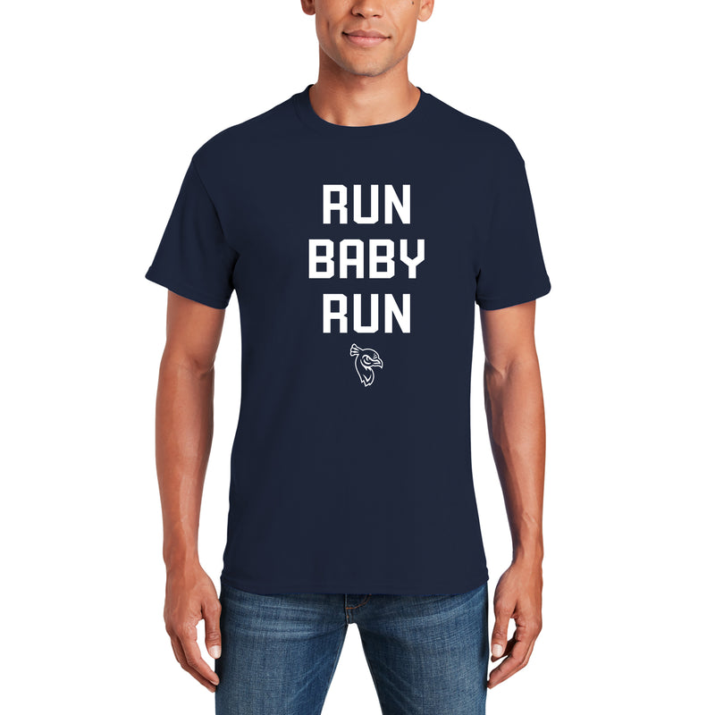 St Peter's University Peacocks Run Baby Run T-Shirt - Navy