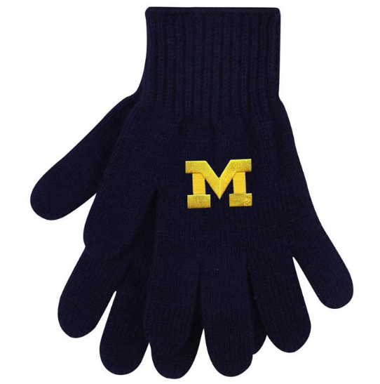 Block M Primary Logo University of Michigan Logofit Tailgate Glove - Navy