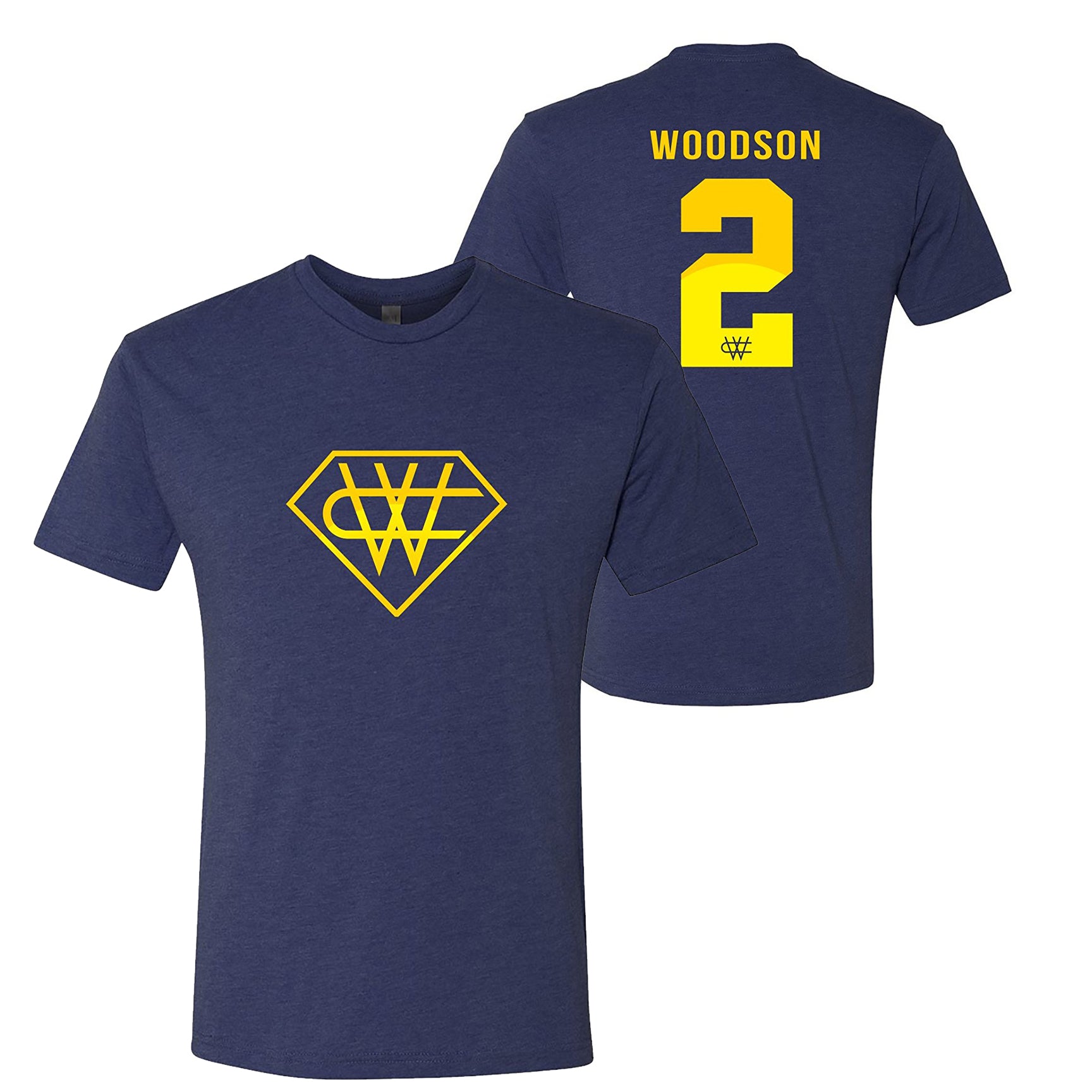 : UGP Campus Apparel Super Charles Woodson - Michigan, Football  Triblend T Shirt - Small - Vintage Navy : Sports & Outdoors