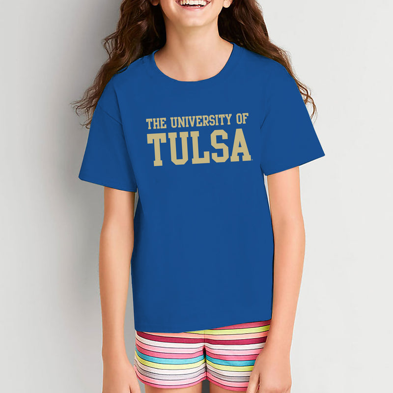 University of Tulsa Golden Hurricanes Basic Block Cotton Youth T-Shirt - Royal