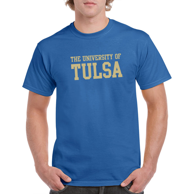 University of Tulsa Golden Hurricanes Basic Block Cotton T-Shirt - Royal