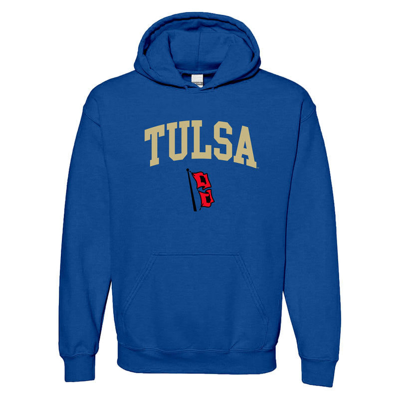 University of Tulsa Golden Hurricanes Arch Logo Cotton Hoodie - Royal