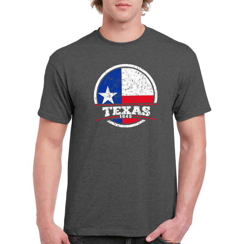 Texas Distressed Circle T-Shirt - Dark Heather